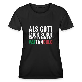 Italien Italiener Vaffanculo - Frauen Funktions-T-Shirt - Schwarz - Vorne - AI Model Female 172 light (172cm)
