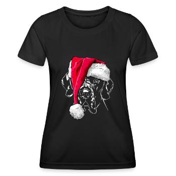 GERMAN DOGGE - GREAT DANE Christmas - Women's Functional T-Shirt - black - Front - AI Model Female 172 light (172cm)