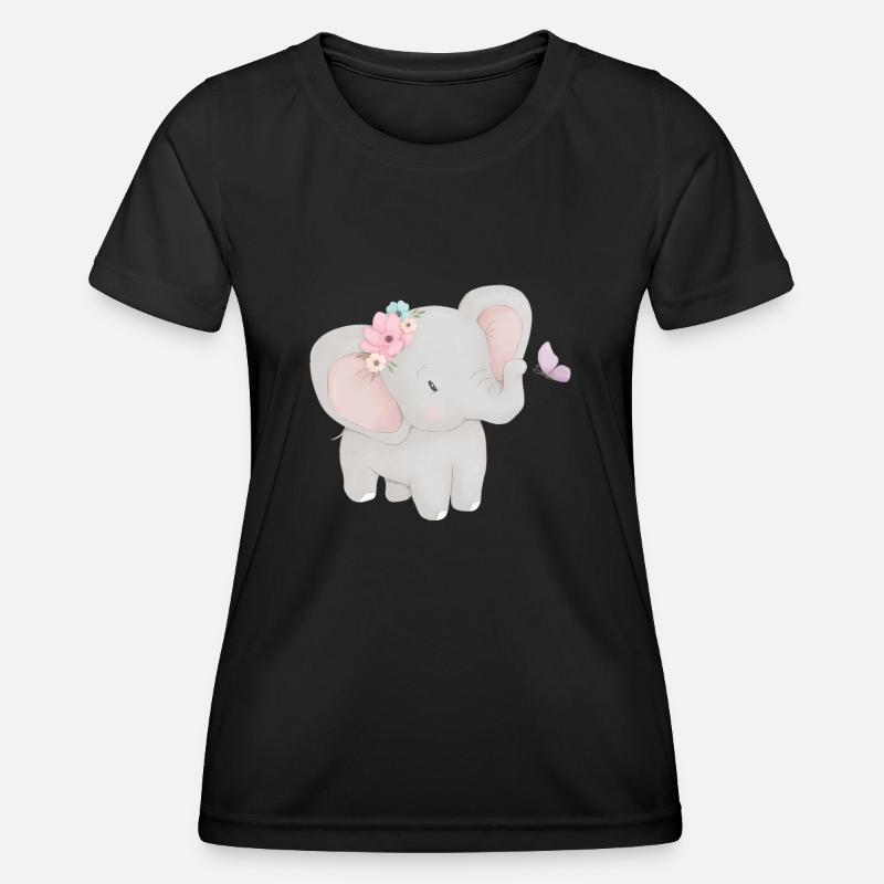 Elephant baby - Women's Functional T-Shirt - black