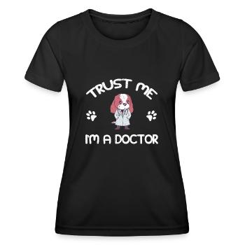 Médecin médecin spécialiste médecin - T-shirt sport Femme - noir - Devant - AI Model Female 172 light (172cm)