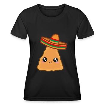 Nacho Humor Sombrero - Women's Functional T-Shirt - black - Front - AI Model Female 172 light (172cm)