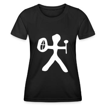 batteur chaman - T-shirt sport Femme - noir - Devant - AI Model Female 172 light (172cm)