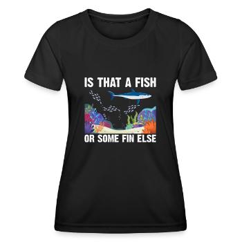 With Dolphins Swimming Dolphin Ocean Sea Mammal - Women's Functional T-Shirt - black - Front - AI Model Female 172 light (172cm)