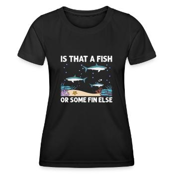 With Dolphins Swimming Dolphin Ocean Sea Mammal - Women's Functional T-Shirt - black - Front - AI Model Female 172 light (172cm)