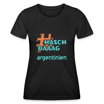 argentinien - Frauen Funktions-T-Shirt - Schwarz - Vorne - AI Model Female 172 light (172cm)