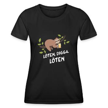 Löten Digga Löten - Frauen Funktions-T-Shirt - Schwarz - Vorne - AI Model Female 172 light (172cm)