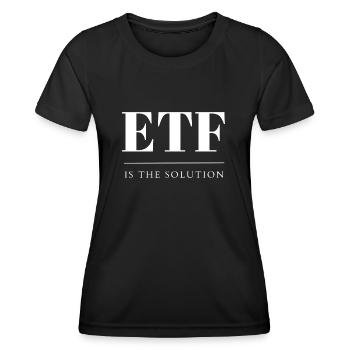 ETF Solution Index Funds Savings Investment Equity Funds - Women's Functional T-Shirt - black - Front - AI Model Female 172 light (172cm)