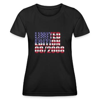 16th Birthday Limited Edition United States 08/2008 - Women's Functional T-Shirt - black - Front - AI Model Female 172 light (172cm)