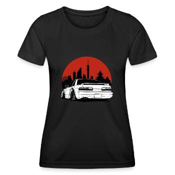 Silhouette City Sun Gift JDM Motorsport - Women's Functional T-Shirt - black - Front - AI Model Female 172 light (172cm)