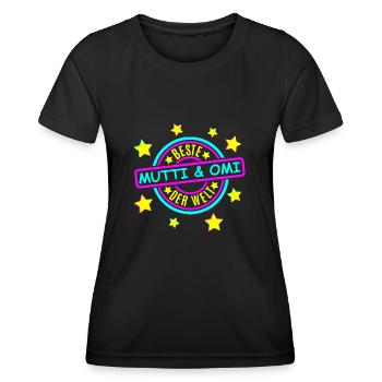 Beste Mutti Omi - Frauen Funktions-T-Shirt - Schwarz - Vorne - AI Model Female 172 light (172cm)