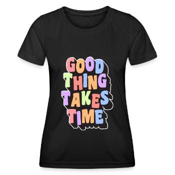 Hourglass Symbol Timeless Art - Women's Functional T-Shirt - black - Front - AI Model Female 172 light (172cm)