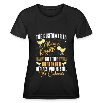 Cocktail Mixer Party Pina Colada - T-shirt sport Femme - noir - Devant - AI Model Female 172 light (172cm)