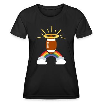 Heiliger Football - Holy Football - Frauen Funktions-T-Shirt - Schwarz - Vorne - AI Model Female 172 light (172cm)
