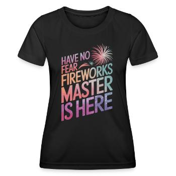 Pyrotechniker Feuerwerk Pyrotechnik - Frauen Funktions-T-Shirt - Schwarz - Vorne - AI Model Female 172 light (172cm)