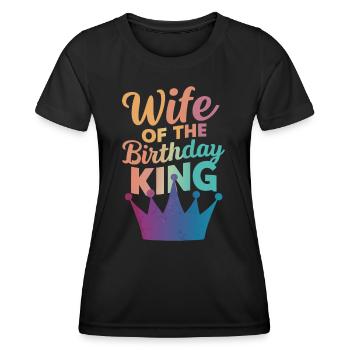 Frau Ehefrau Partnerin Familie Verheiratet - Frauen Funktions-T-Shirt - Schwarz - Vorne - AI Model Female 172 light (172cm)