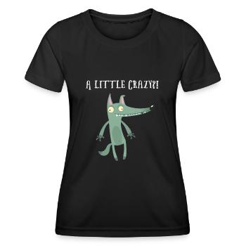 Travail travail dictons bête de somme bureau humour loups - T-shirt sport Femme - noir - Devant - AI Model Female 172 light (172cm)