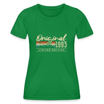 Geboren 1993 Jahrgang 30er Vintage Geburtstag - Frauen Funktions-T-Shirt - Kelly Green - Vorne - AI Model Female 172 dark (172cm)