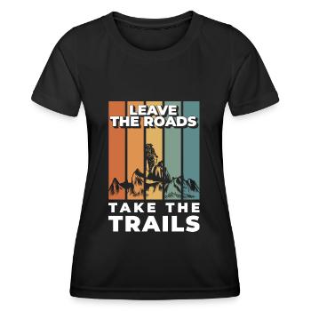 Escalade, Rochers, Nature, Sport - T-shirt sport Femme - noir - Devant - AI Model Female 172 light (172cm)