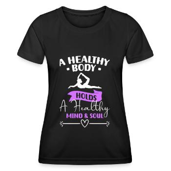Spa Relax Pflege - Frauen Funktions-T-Shirt - Schwarz - Vorne - AI Model Female 172 light (172cm)