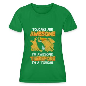 Tukan Tropen Amazonas Fliegen - Frauen Funktions-T-Shirt - Kelly Green - Vorne - AI Model Female 172 dark (172cm)