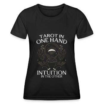 Fortune Teller Horoscope Narrator - Women's Functional T-Shirt - black - Front - AI Model Female 172 light (172cm)