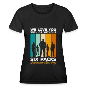 Männertag Vorbild Bartträger Maskulin - Frauen Funktions-T-Shirt - Schwarz - Vorne - AI Model Female 172 light (172cm)