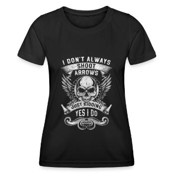 Archer Leisure Hunting Shooting Festival - Women's Functional T-Shirt - black - Front - AI Model Female 172 light (172cm)