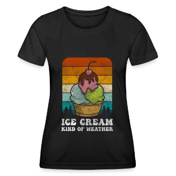 Softeis Kugel Waffeleis - Frauen Funktions-T-Shirt - Schwarz - Vorne - AI Model Female 172 light (172cm)