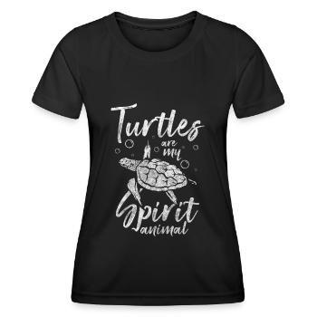 Tortues Reptiles Bien-être animal Écologistes - T-shirt sport Femme - noir - Devant - AI Model Female 172 light (172cm)