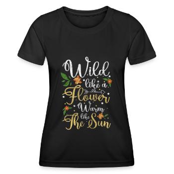 Flowers Affection Romantic Blossom - Women's Functional T-Shirt - black - Front - AI Model Female 172 light (172cm)