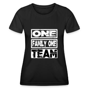 son family crest familia surname sister - Women's Functional T-Shirt - black - Front - AI Model Female 172 light (172cm)