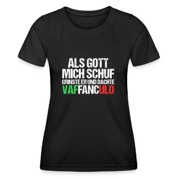Italien Italiener Vaffanculo - Frauen Funktions-T-Shirt - Schwarz - Vorne - AI Model Female 172 light (172cm)