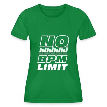 Techno Bass BPM Trance Minimal Geschenk - Frauen Funktions-T-Shirt - Kelly Green - Vorne - AI Model Female 172 dark (172cm)