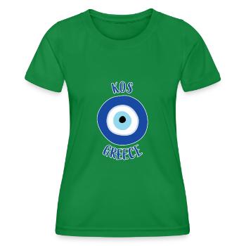 Nazar - Kos Grèce - T-shirt sport Femme - vert - Devant - AI Model Female 172 dark (172cm)