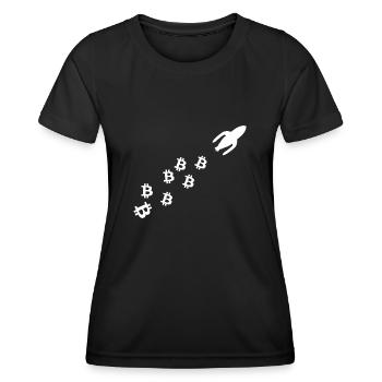 Die Coin Rakete - Frauen Funktions-T-Shirt - Schwarz - Vorne - AI Model Female 172 light (172cm)