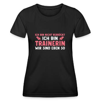 Fußballtrainerin Humor Personal Trainerin - Frauen Funktions-T-Shirt - Schwarz - Vorne - AI Model Female 172 light (172cm)