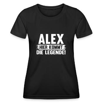 Alexander Alexandra Alexa Alex - Frauen Funktions-T-Shirt - Schwarz - Vorne - AI Model Female 172 light (172cm)