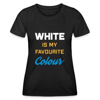 White is my favorite color - Women's Functional T-Shirt - black - Front - AI Model Female 172 light (172cm)