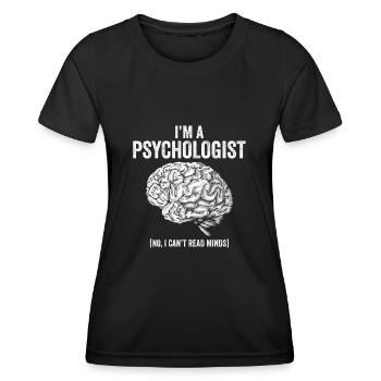Psychologie psychologue thérapeute cadeau psyché - T-shirt sport Femme - noir - Devant - AI Model Female 172 light (172cm)