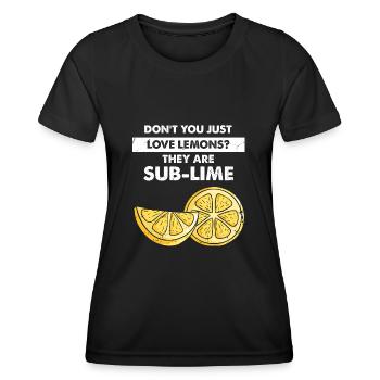 Limonade Limonade Limonade Limonade Stand Design - T-shirt sport Femme - noir - Devant - AI Model Female 172 light (172cm)