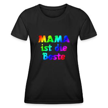 Mama ist die Beste | Mutter | Mama | Eltern - Frauen Funktions-T-Shirt - Schwarz - Vorne - AI Model Female 172 light (172cm)