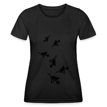 Symbole de brouette - T-shirt sport Femme - noir - Devant - AI Model Female 172 light (172cm)