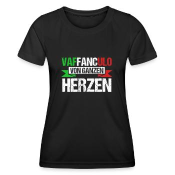 Italy Italian Vaffanculo - Women's Functional T-Shirt - black - Front - AI Model Female 172 light (172cm)