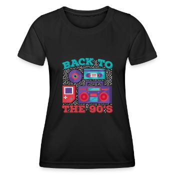 90s 90s - Women's Functional T-Shirt - black - Front - AI Model Female 172 light (172cm)