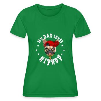 Bouledogue français - T-shirt sport Femme - vert - Devant - AI Model Female 172 dark (172cm)