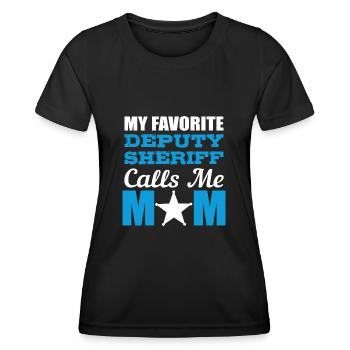 Mon shérif préféré Aimant le poison - T-shirt sport Femme - noir - Devant - AI Model Female 172 light (172cm)