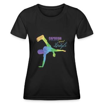 Capoeira - T-shirt sport Femme - noir - Devant - AI Model Female 172 light (172cm)