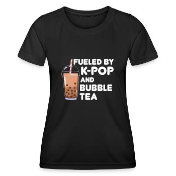Kpop Bubbletea K-Pop Korea Südkorea Seoul Geschenk - Frauen Funktions-T-Shirt - Schwarz - Vorne - AI Model Female 172 light (172cm)