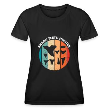 Conception de l’archéologie fossile Fossiles Chasseurs de fossiles - T-shirt sport Femme - noir - Devant - AI Model Female 172 light (172cm)