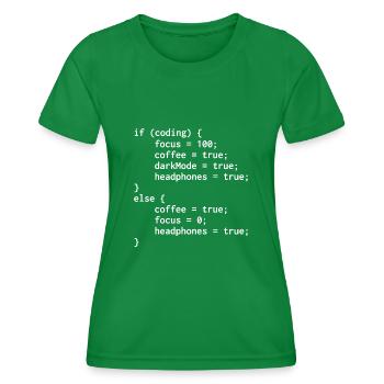 Code programmeur d’autres - T-shirt sport Femme - vert - Devant - AI Model Female 172 dark (172cm)